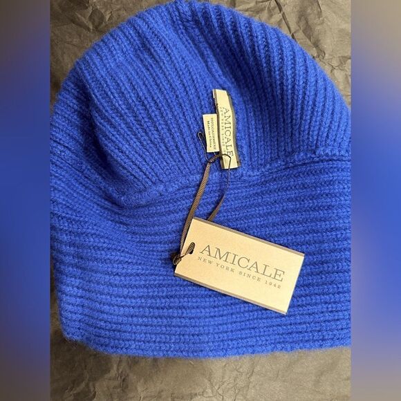 Amicale 100% Cashmere Turban Royal Blue - Picture 2 of 2